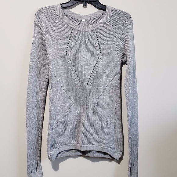 lululemon athletica Sweaters - lululemon gray knit pullover sweater with pockets